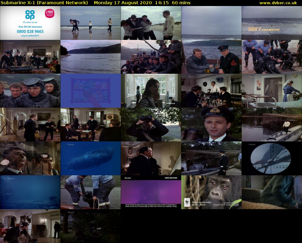 Submarine X-1 (Paramount Network) Monday 17 August 2020 14:15 - 15:15