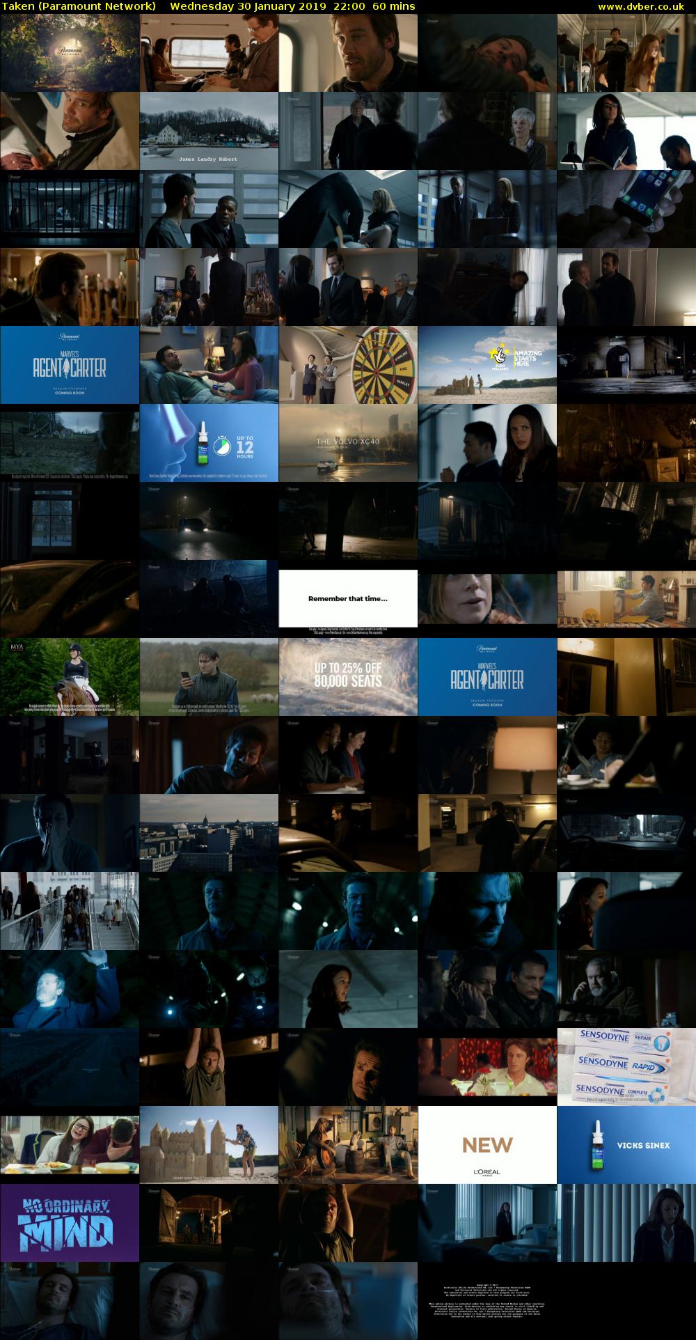 Taken (Paramount Network) Wednesday 30 January 2019 22:00 - 23:00