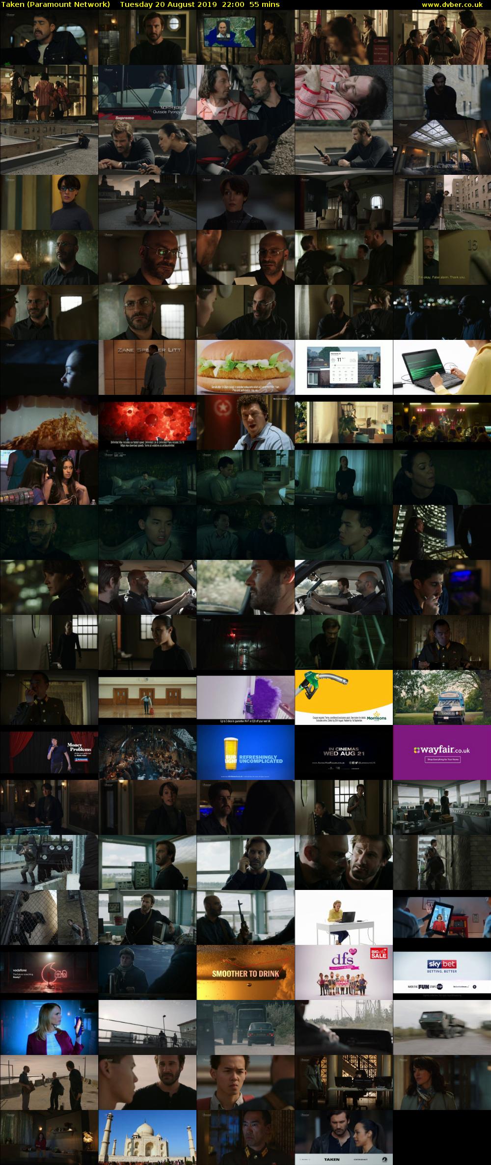 Taken (Paramount Network) Tuesday 20 August 2019 22:00 - 22:55