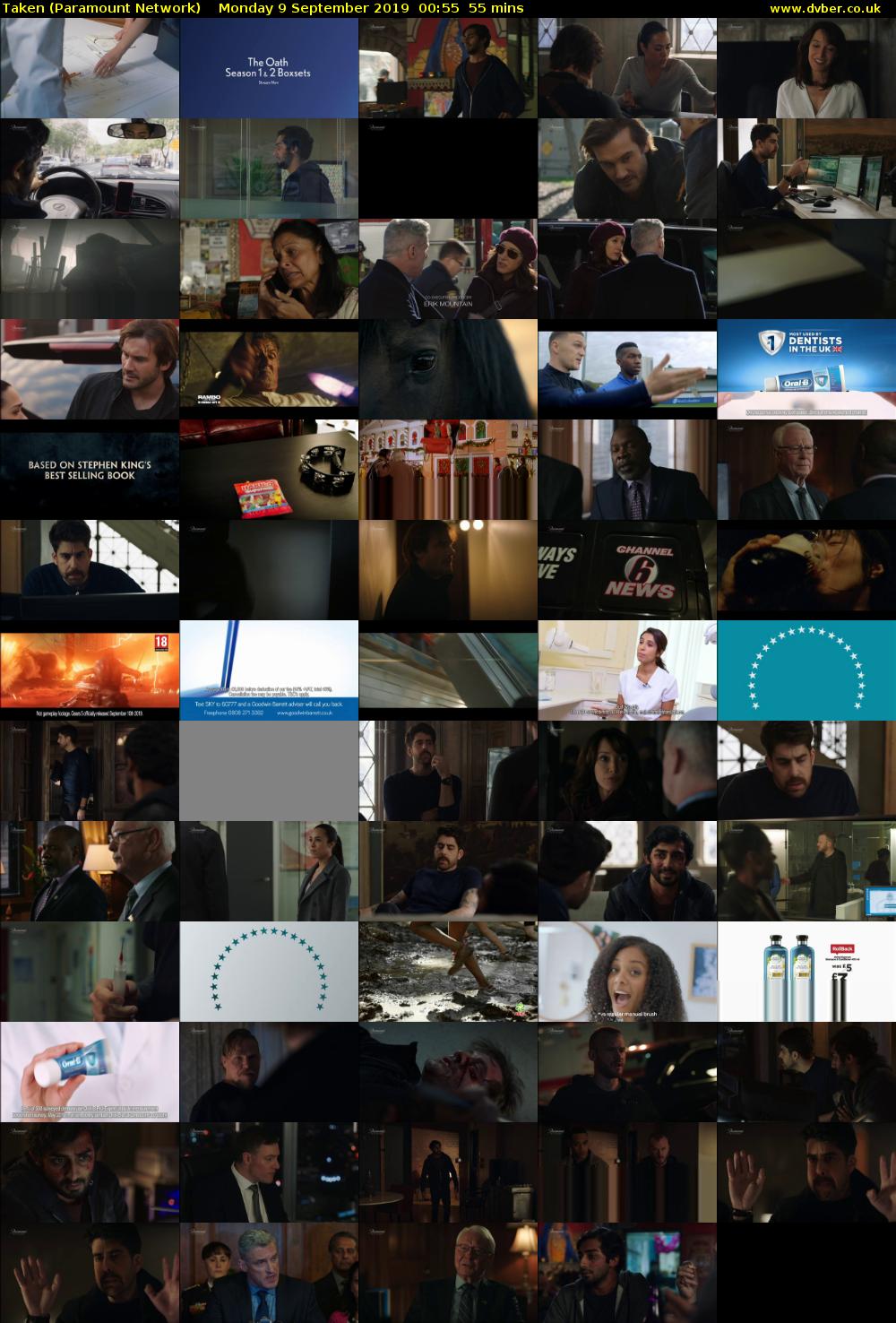 Taken (Paramount Network) Monday 9 September 2019 00:55 - 01:50