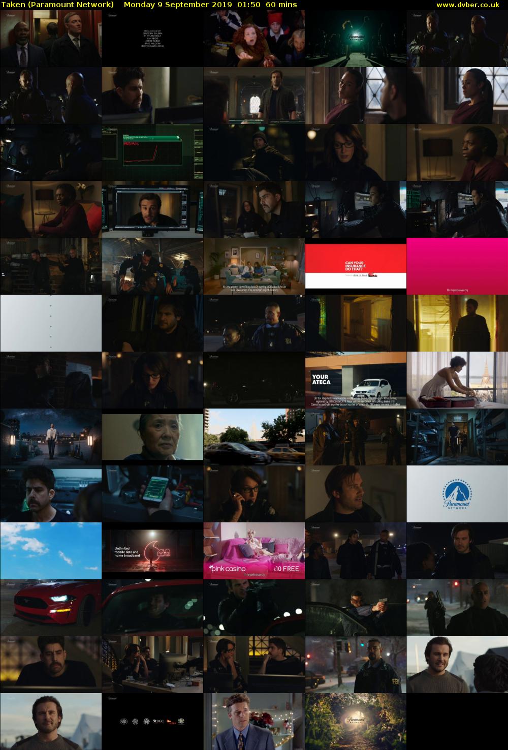 Taken (Paramount Network) Monday 9 September 2019 01:50 - 02:50