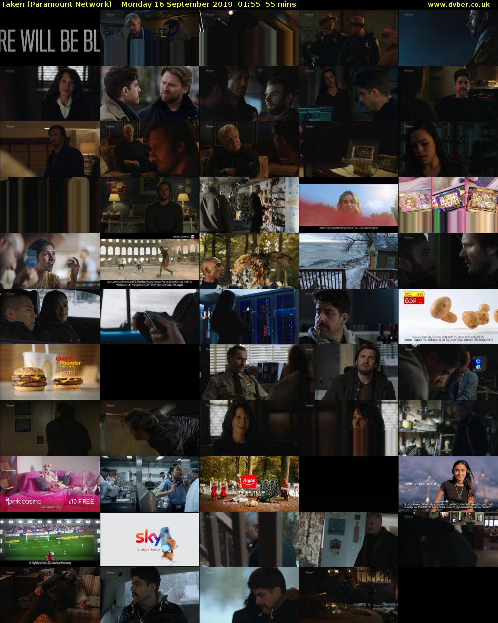 Taken (Paramount Network) Monday 16 September 2019 01:55 - 02:50