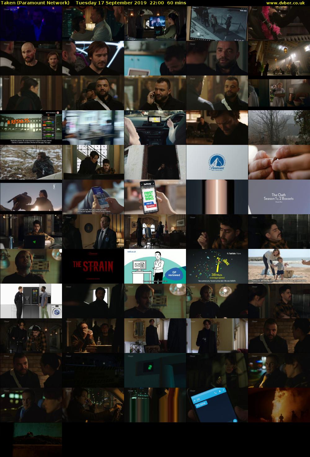 Taken (Paramount Network) Tuesday 17 September 2019 22:00 - 23:00