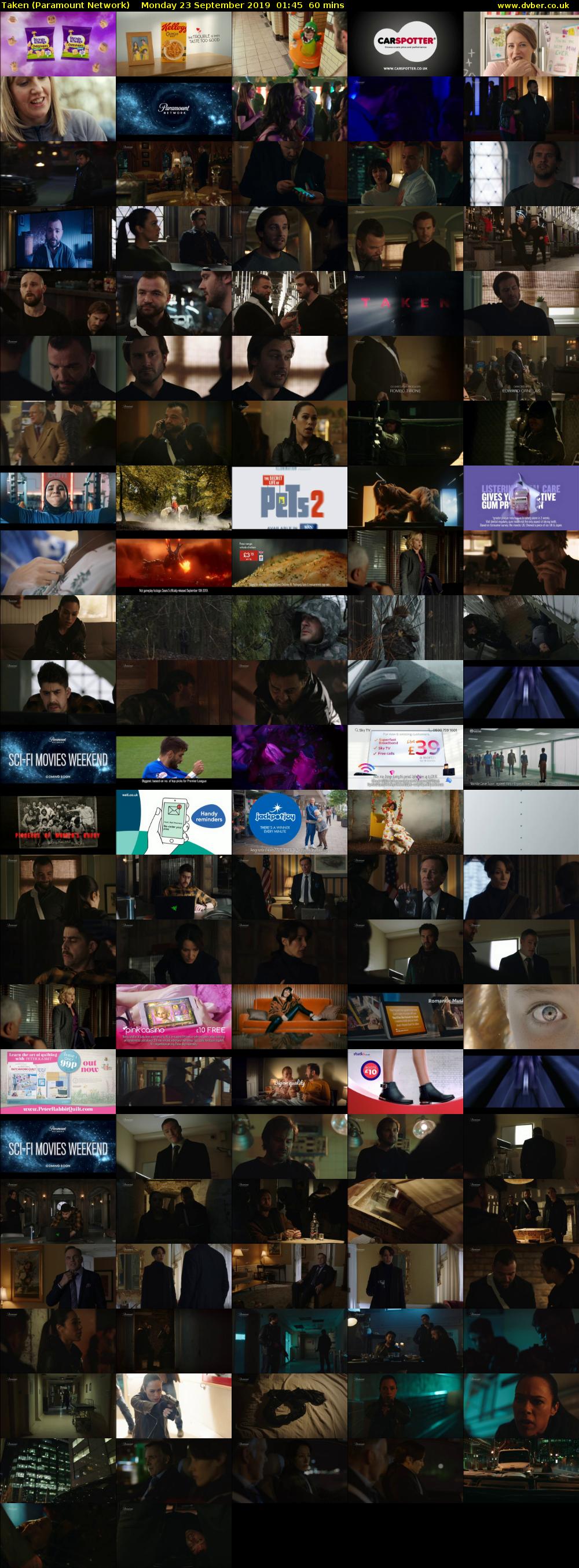 Taken (Paramount Network) Monday 23 September 2019 01:45 - 02:45