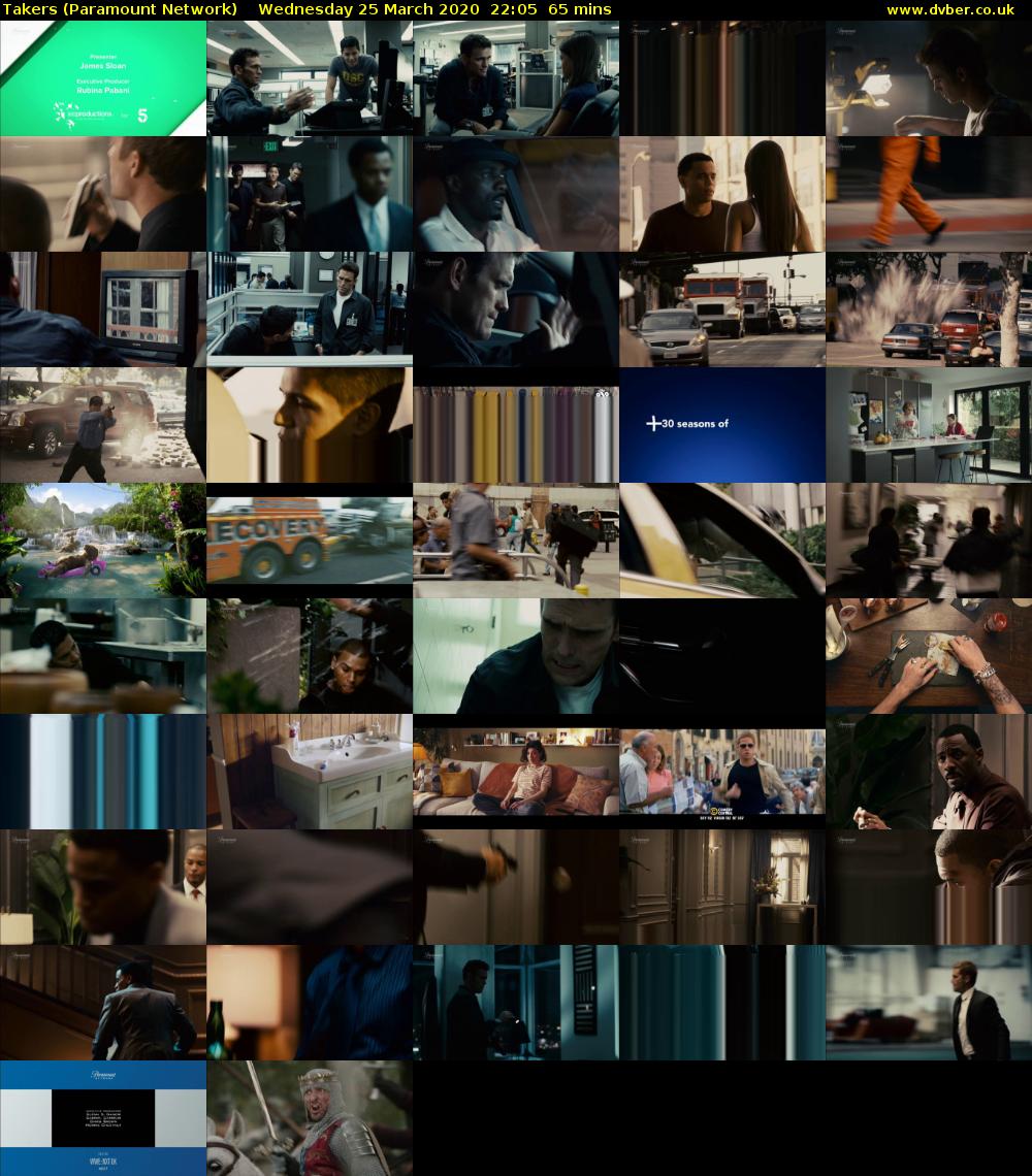 Takers (Paramount Network) Wednesday 25 March 2020 22:05 - 23:10