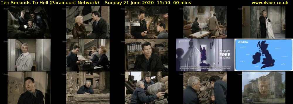 Ten Seconds To Hell (Paramount Network) Sunday 21 June 2020 15:50 - 16:50