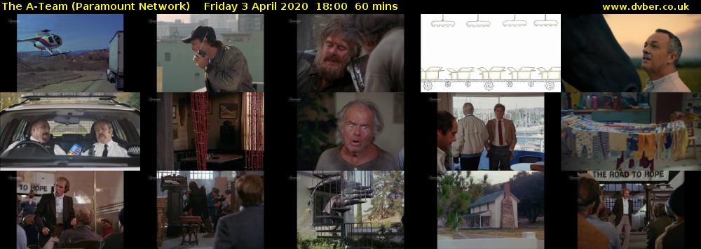 The A-Team (Paramount Network) Friday 3 April 2020 18:00 - 19:00