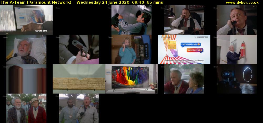 The A-Team (Paramount Network) Wednesday 24 June 2020 09:40 - 10:45