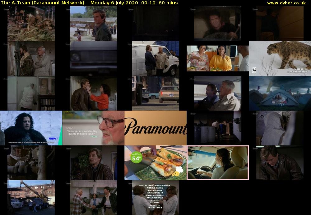 The A-Team (Paramount Network) Monday 6 July 2020 09:10 - 10:10