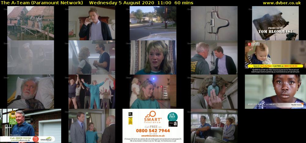 The A-Team (Paramount Network) Wednesday 5 August 2020 11:00 - 12:00