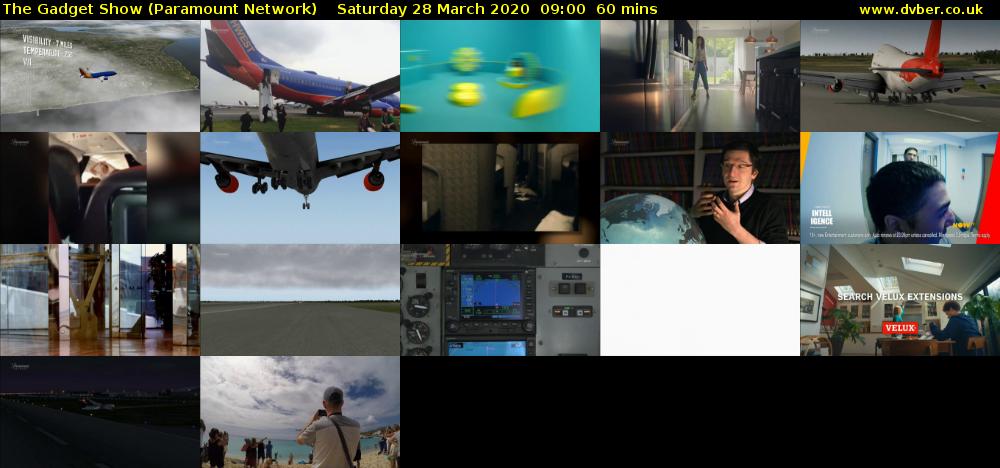 The Gadget Show (Paramount Network) Saturday 28 March 2020 09:00 - 10:00