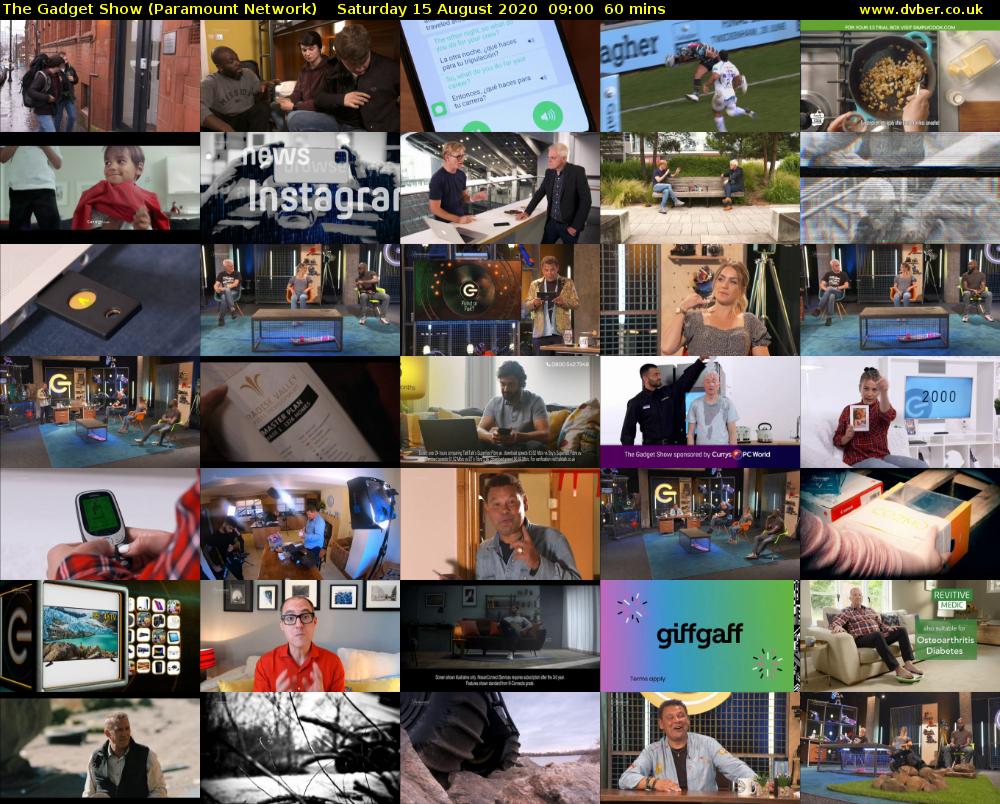 The Gadget Show (Paramount Network) Saturday 15 August 2020 09:00 - 10:00