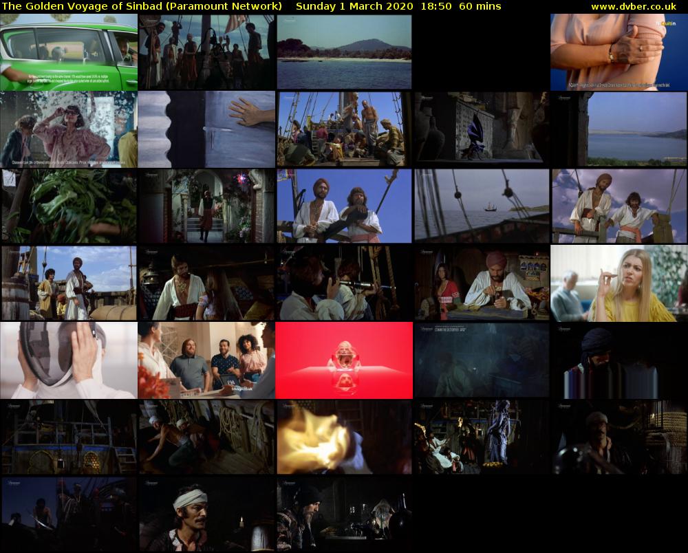 The Golden Voyage of Sinbad (Paramount Network) Sunday 1 March 2020 18:50 - 19:50