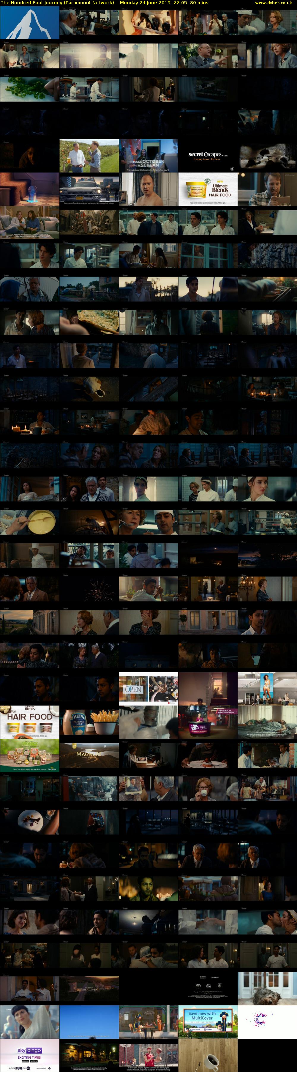 The Hundred Foot Journey (Paramount Network) Monday 24 June 2019 22:05 - 23:25
