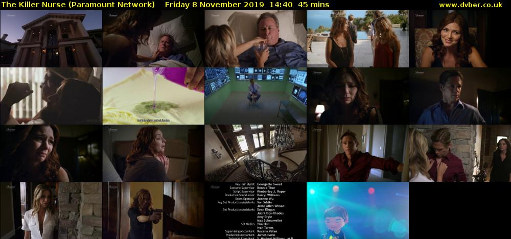 The Killer Nurse (Paramount Network) Friday 8 November 2019 14:40 - 15:25