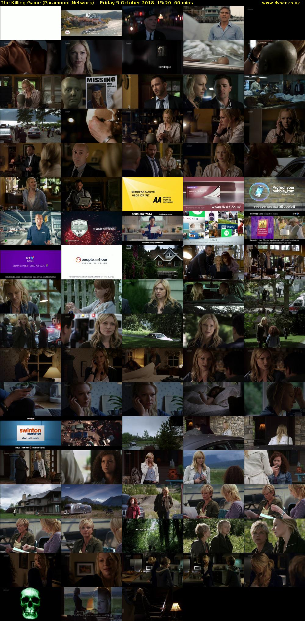 The Killing Game (Paramount Network) Friday 5 October 2018 15:20 - 16:20