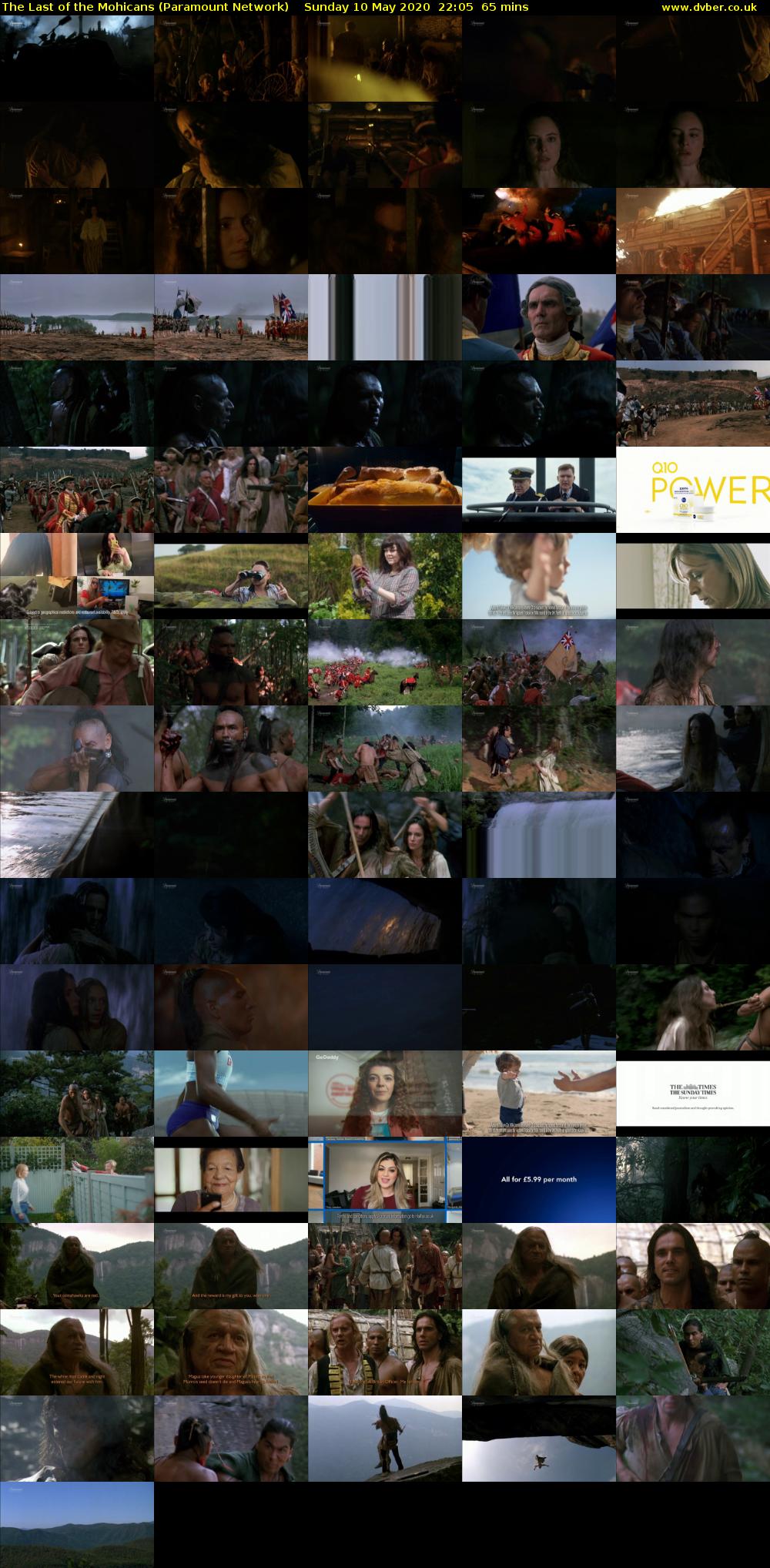 The Last of the Mohicans (Paramount Network) Sunday 10 May 2020 22:05 - 23:10