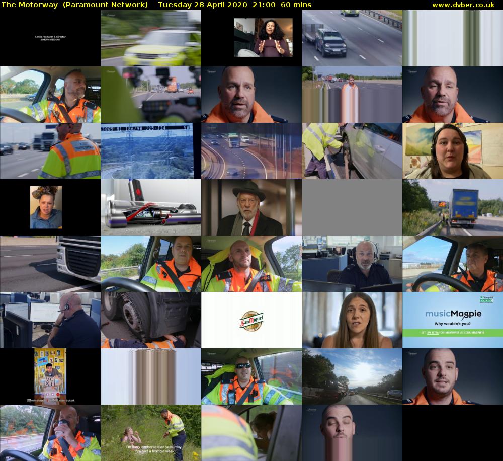 The Motorway  (Paramount Network) Tuesday 28 April 2020 21:00 - 22:00