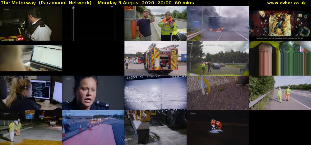 The Motorway  (Paramount Network) Monday 3 August 2020 20:00 - 21:00