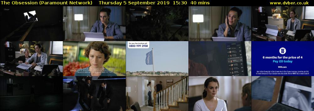The Obsession (Paramount Network) Thursday 5 September 2019 15:30 - 16:10