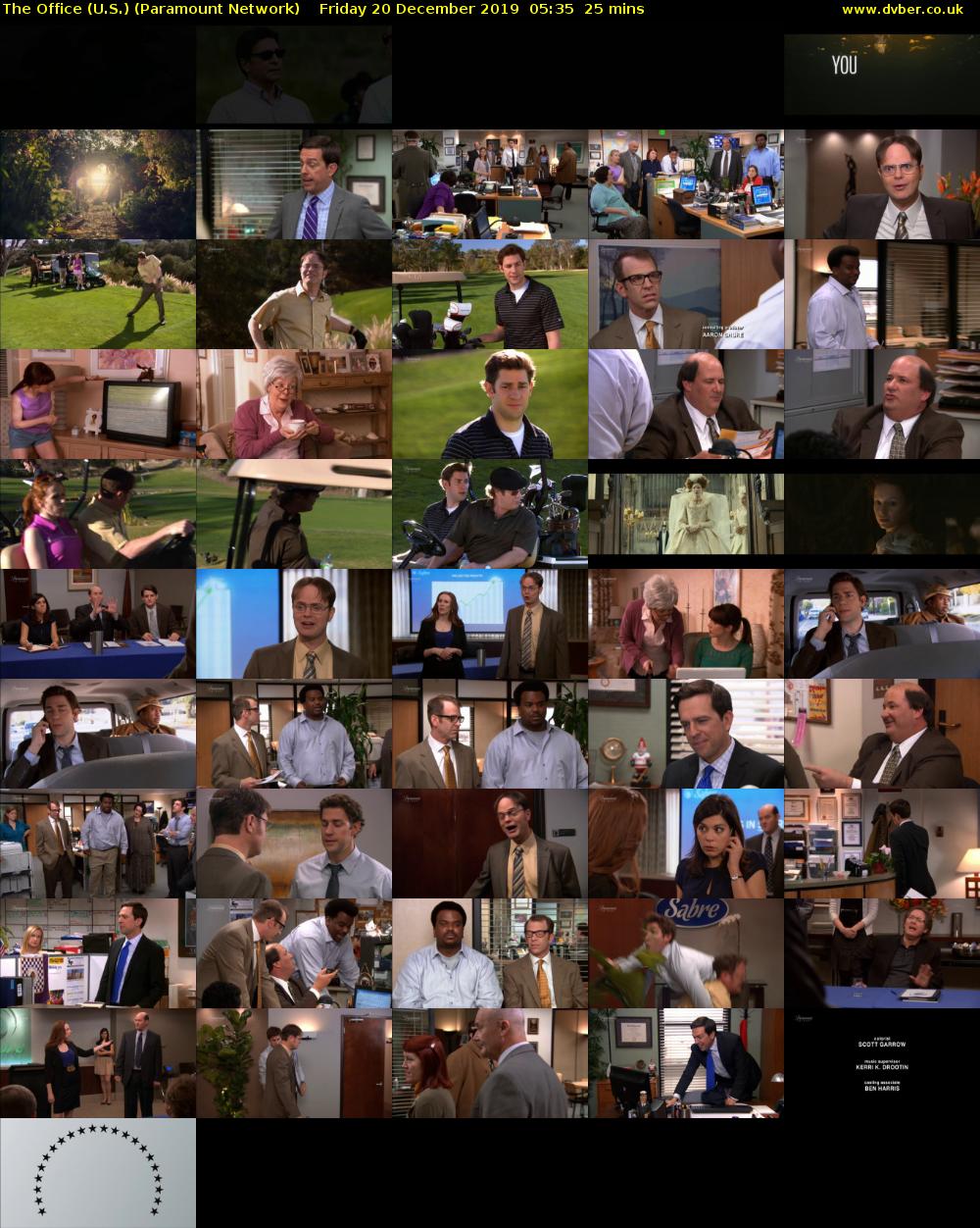 The Office (U.S.) (Paramount Network) Friday 20 December 2019 05:35 - 06:00