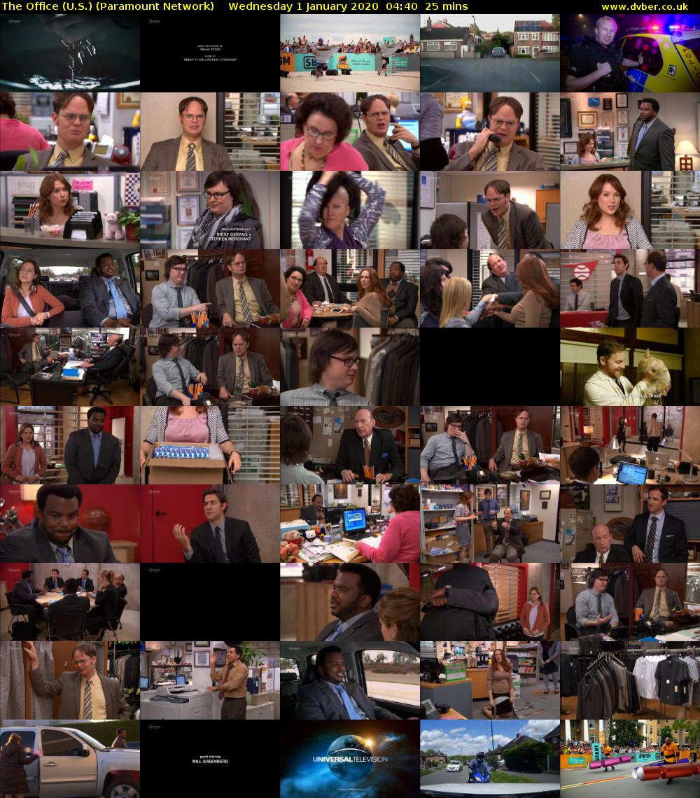 The Office (U.S.) (Paramount Network) Wednesday 1 January 2020 04:40 - 05:05