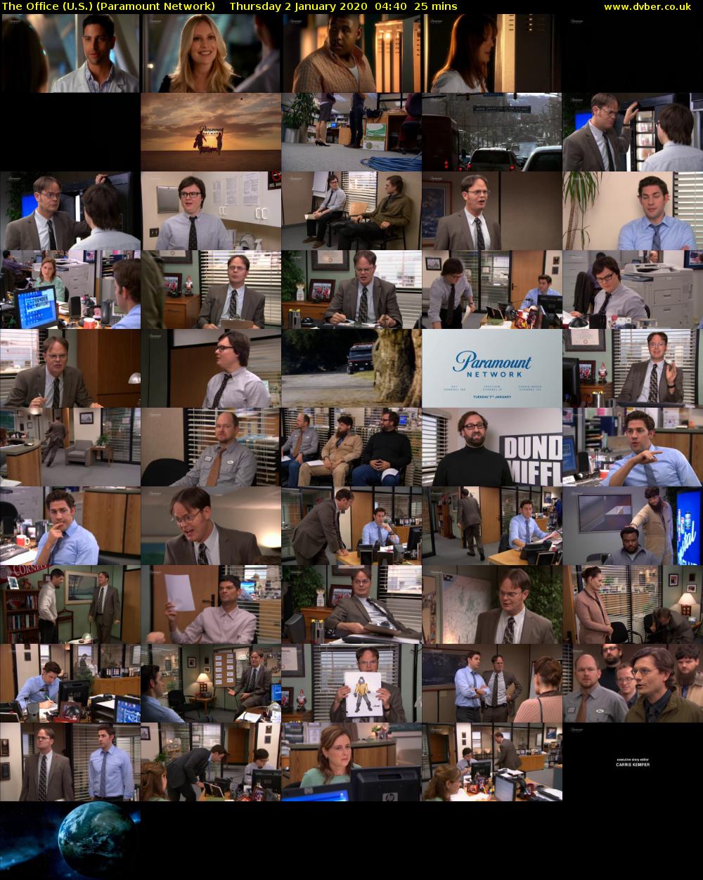 The Office (U.S.) (Paramount Network) Thursday 2 January 2020 04:40 - 05:05