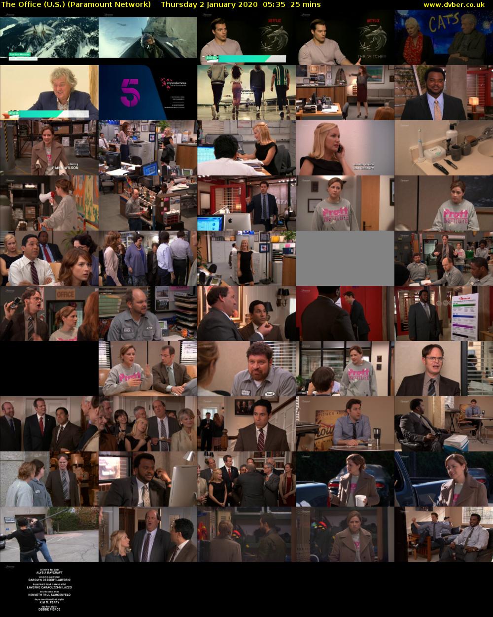 The Office (U.S.) (Paramount Network) Thursday 2 January 2020 05:35 - 06:00