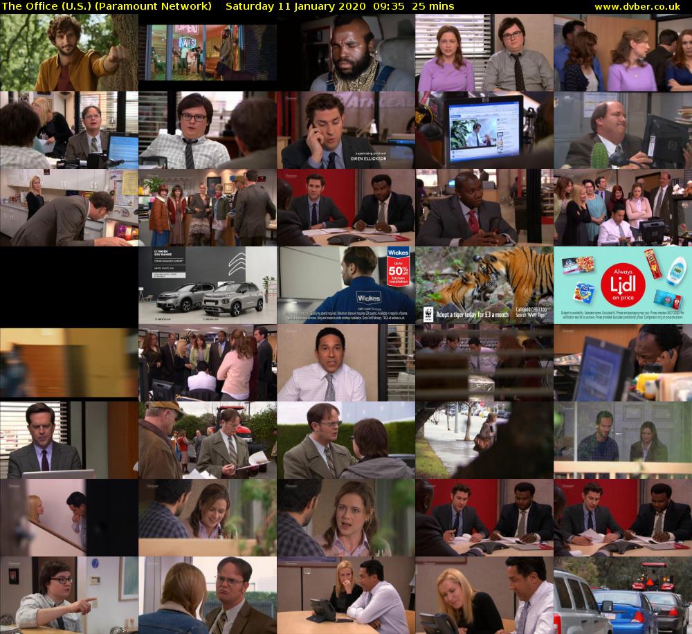 The Office (U.S.) (Paramount Network) Saturday 11 January 2020 09:35 - 10:00