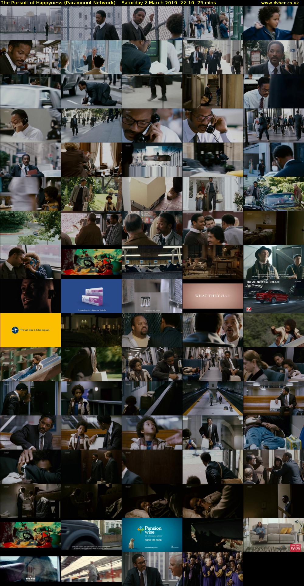 The Pursuit of Happyness (Paramount Network) Saturday 2 March 2019 22:10 - 23:25