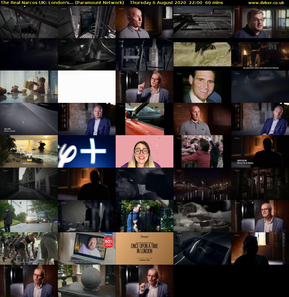 The Real Narcos UK: London's... (Paramount Network) Thursday 6 August 2020 22:00 - 23:00