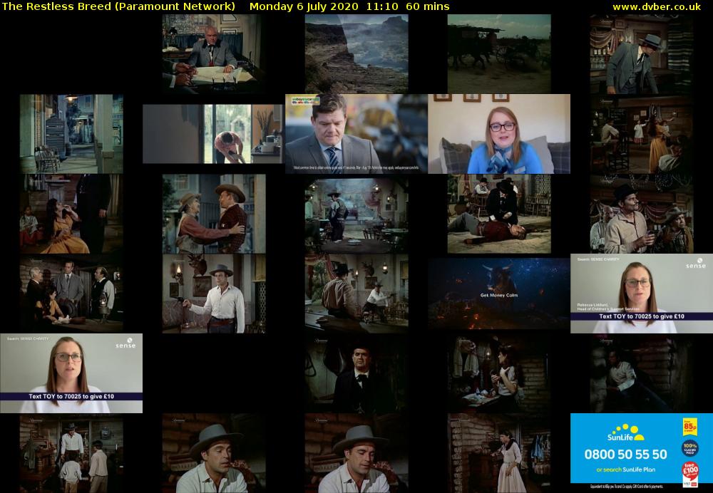 The Restless Breed (Paramount Network) Monday 6 July 2020 11:10 - 12:10