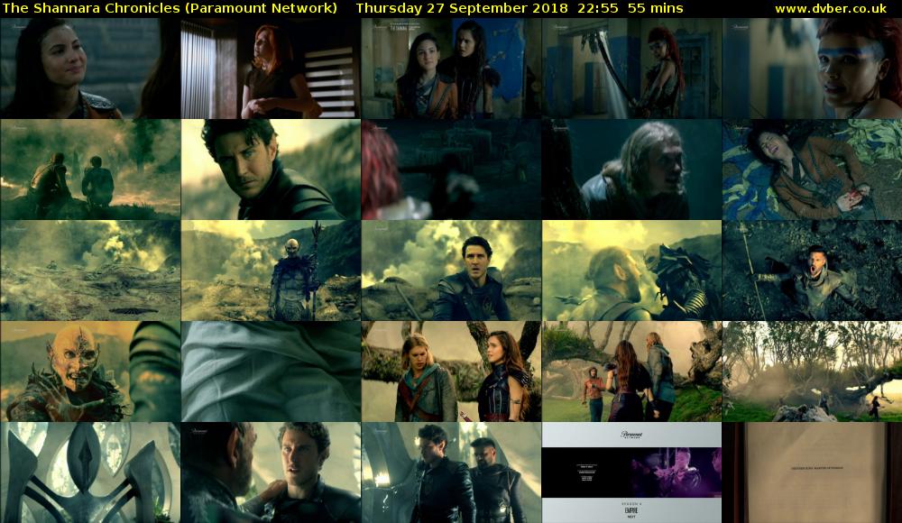 The Shannara Chronicles (Paramount Network) Thursday 27 September 2018 22:55 - 23:50