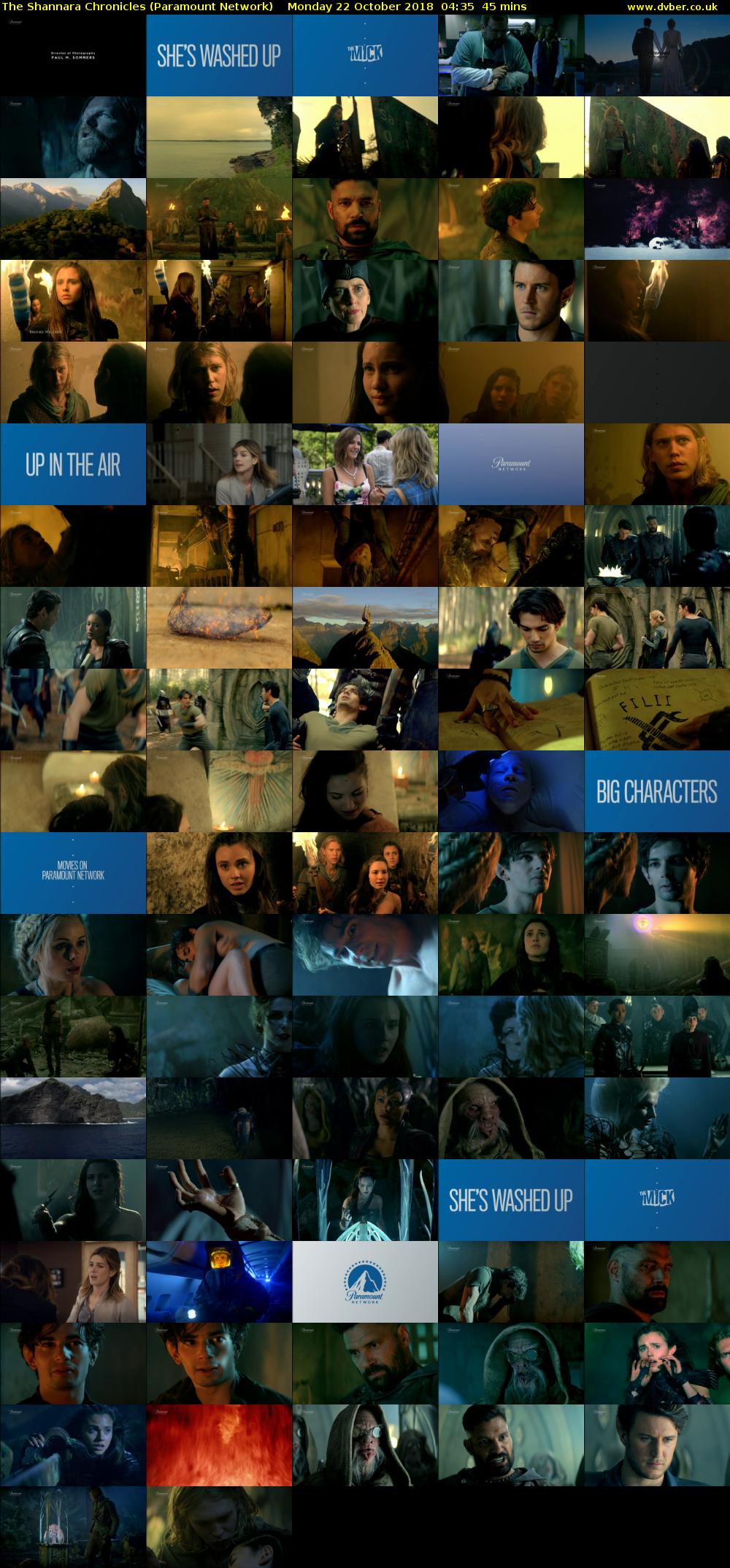 The Shannara Chronicles (Paramount Network) Monday 22 October 2018 04:35 - 05:20