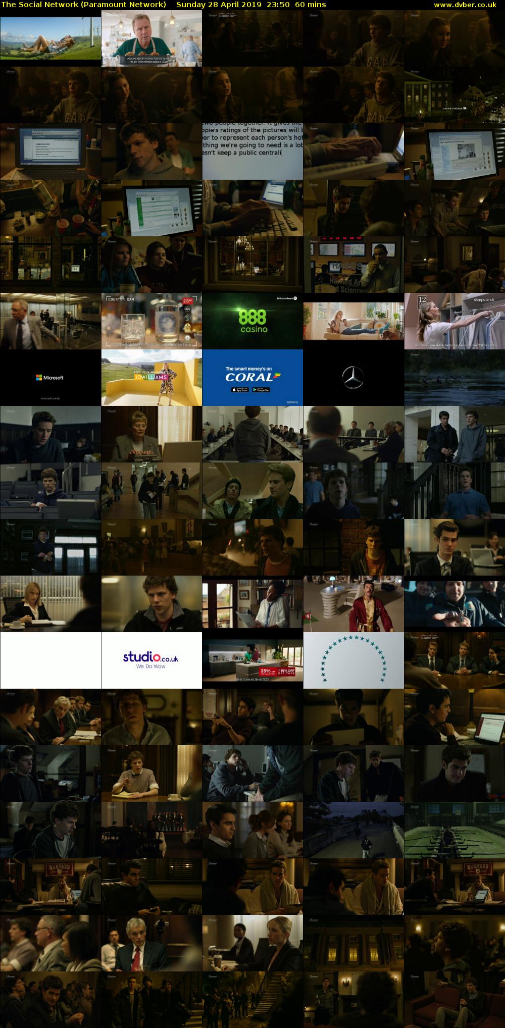 The Social Network (Paramount Network) Sunday 28 April 2019 23:50 - 00:50