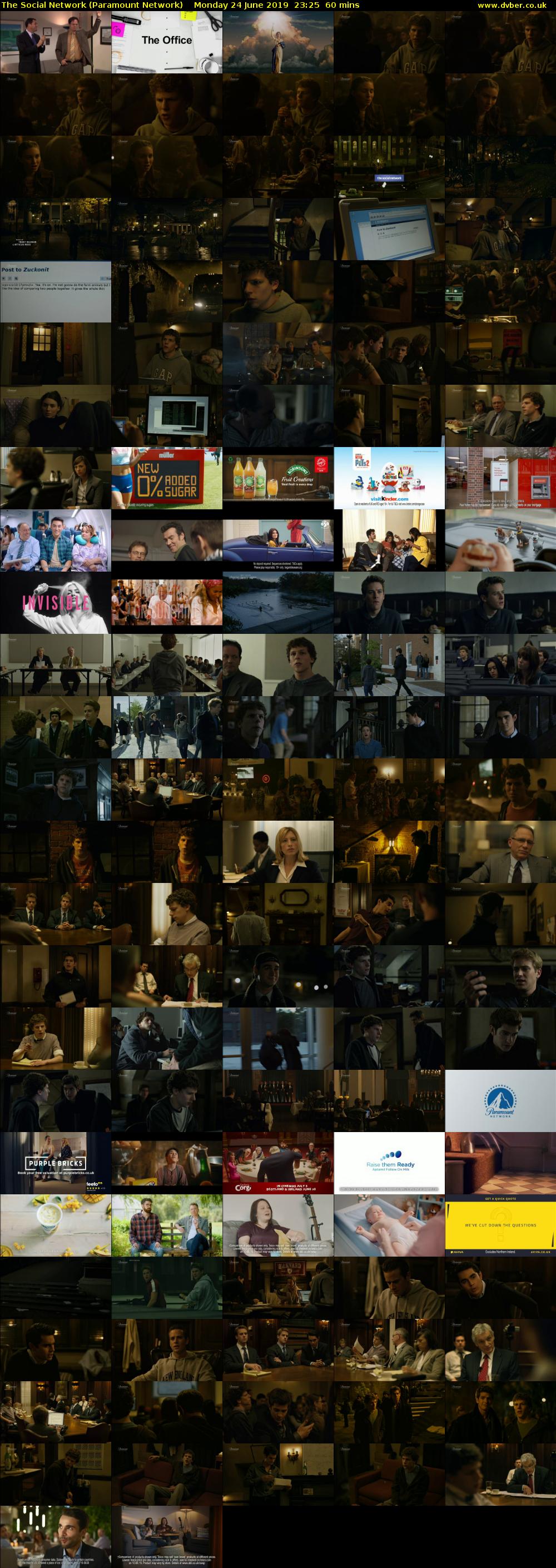 The Social Network (Paramount Network) Monday 24 June 2019 23:25 - 00:25