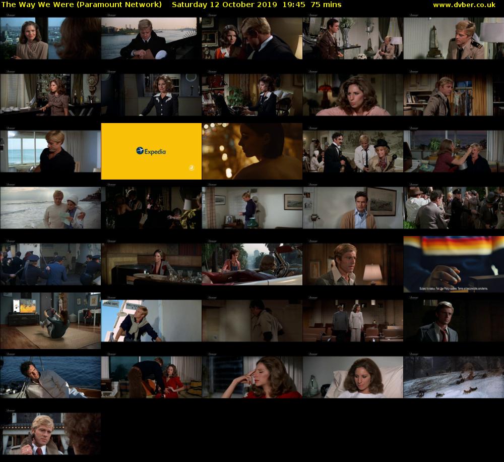 The Way We Were (Paramount Network) Saturday 12 October 2019 19:45 - 21:00
