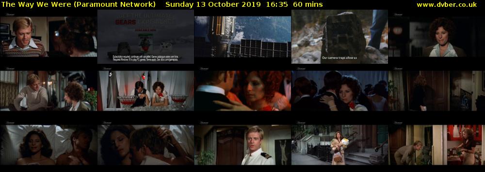 The Way We Were (Paramount Network) Sunday 13 October 2019 16:35 - 17:35