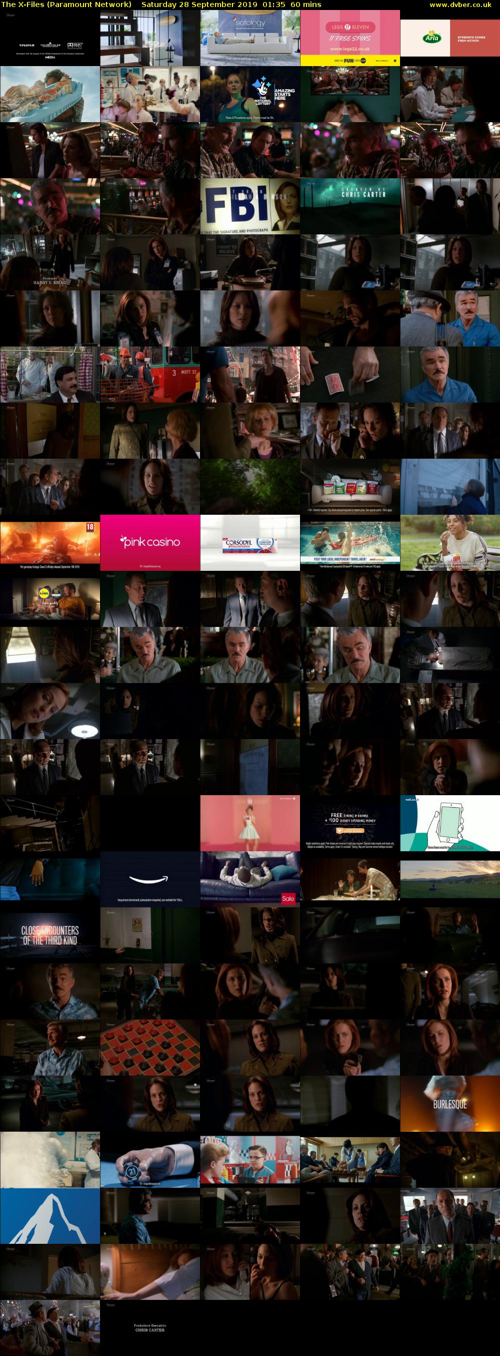 The X-Files (Paramount Network) Saturday 28 September 2019 01:35 - 02:35