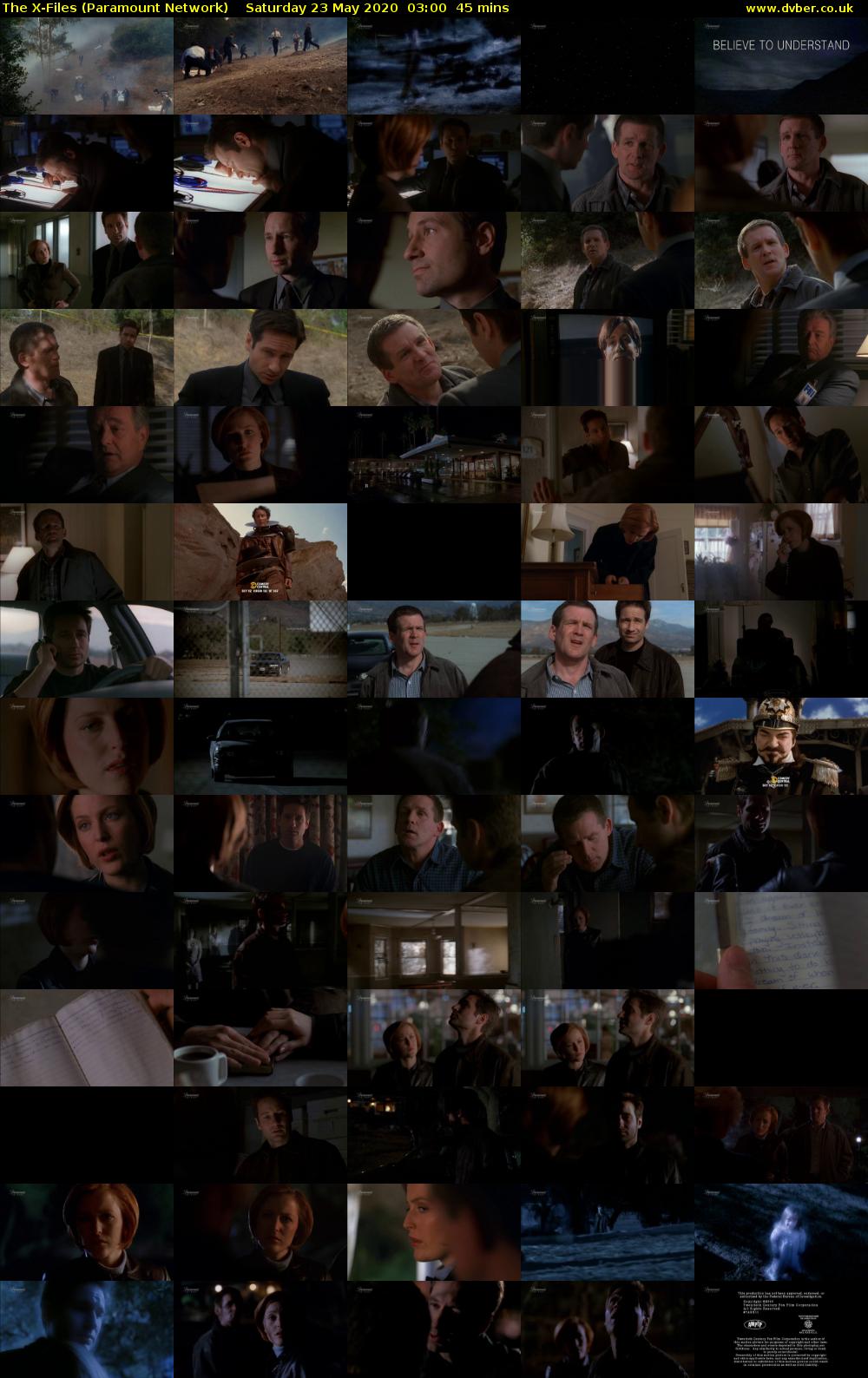 The X-Files (Paramount Network) Saturday 23 May 2020 03:00 - 03:45
