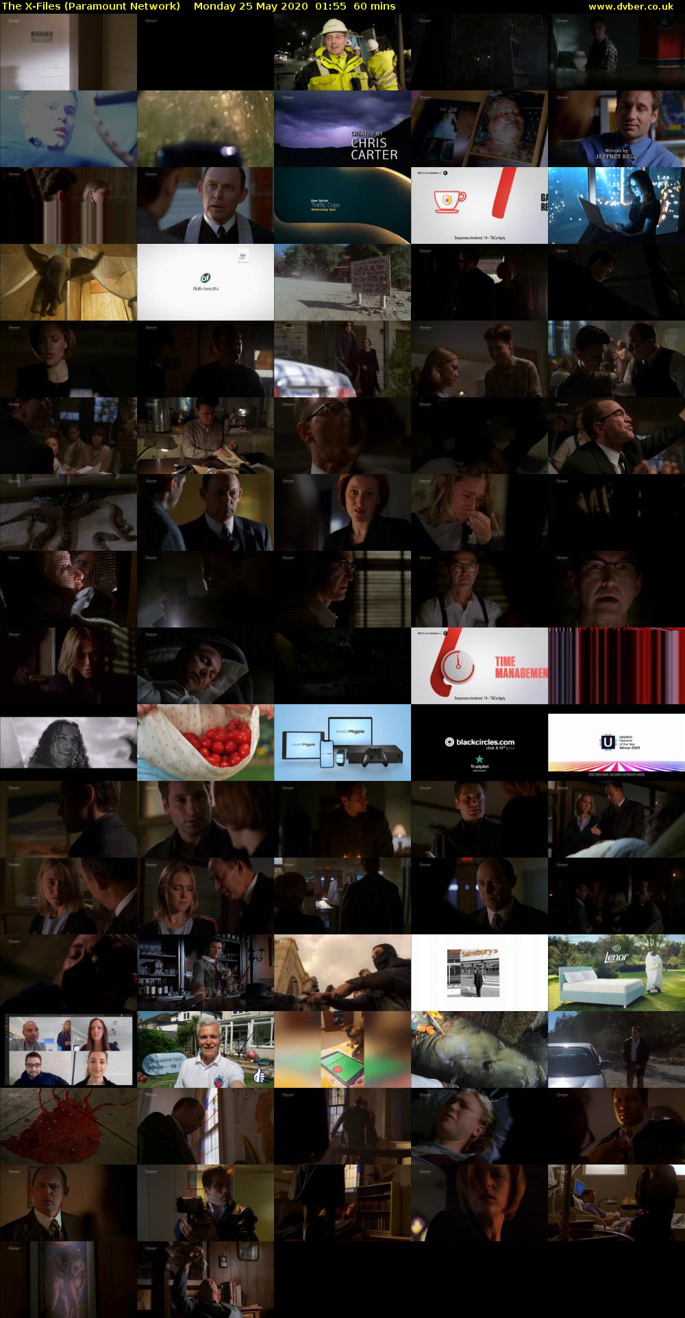 The X-Files (Paramount Network) Monday 25 May 2020 01:55 - 02:55
