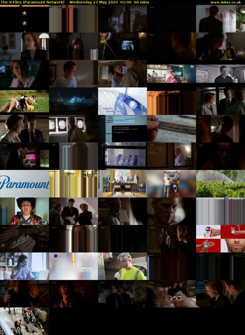 The X-Files (Paramount Network) Wednesday 27 May 2020 01:00 - 02:00