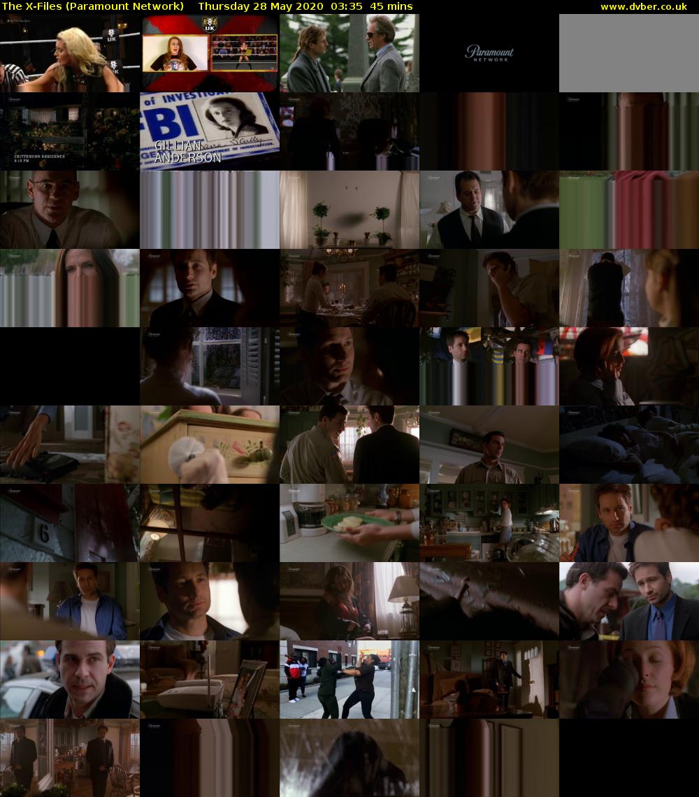 The X-Files (Paramount Network) Thursday 28 May 2020 03:35 - 04:20