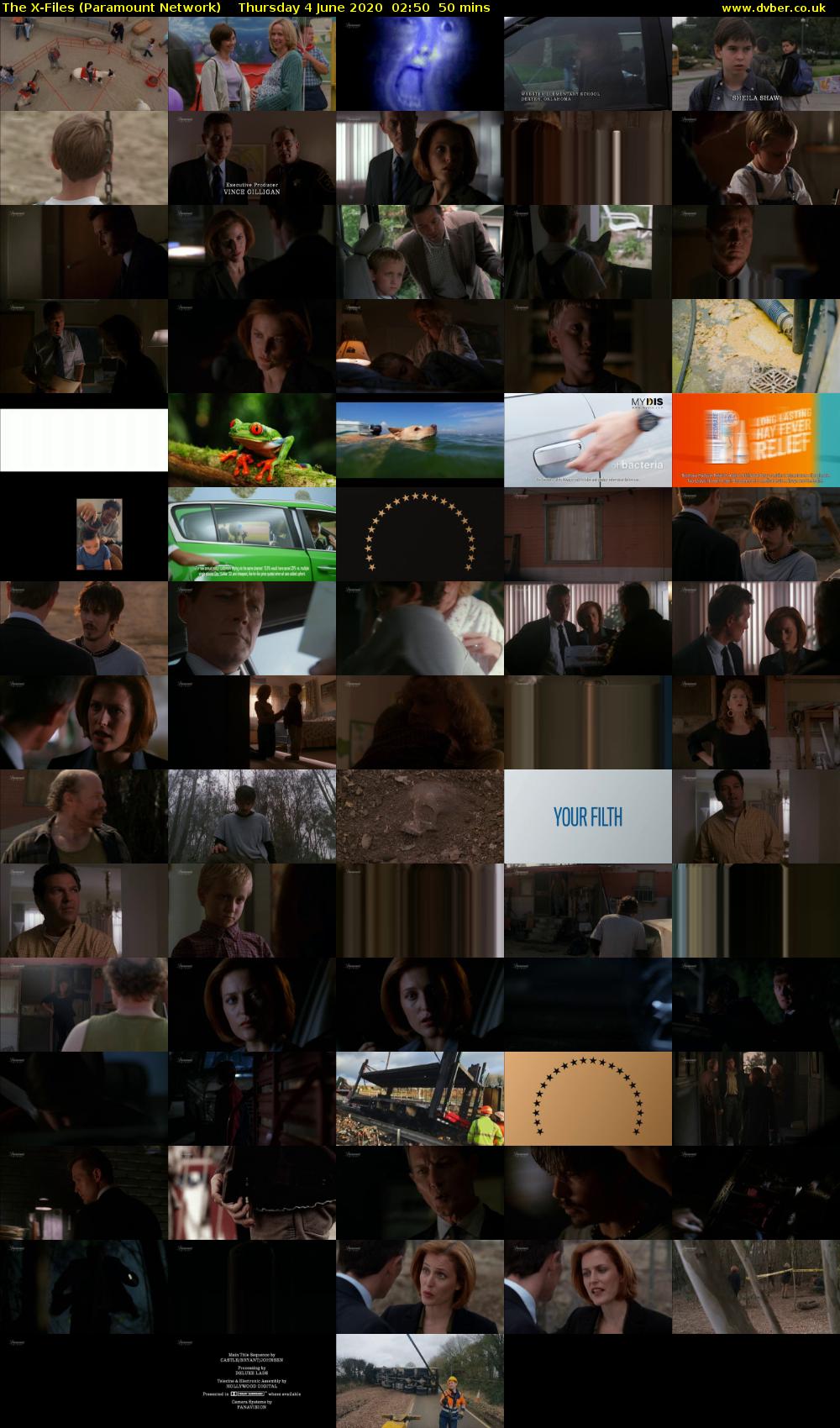 The X-Files (Paramount Network) Thursday 4 June 2020 02:50 - 03:40