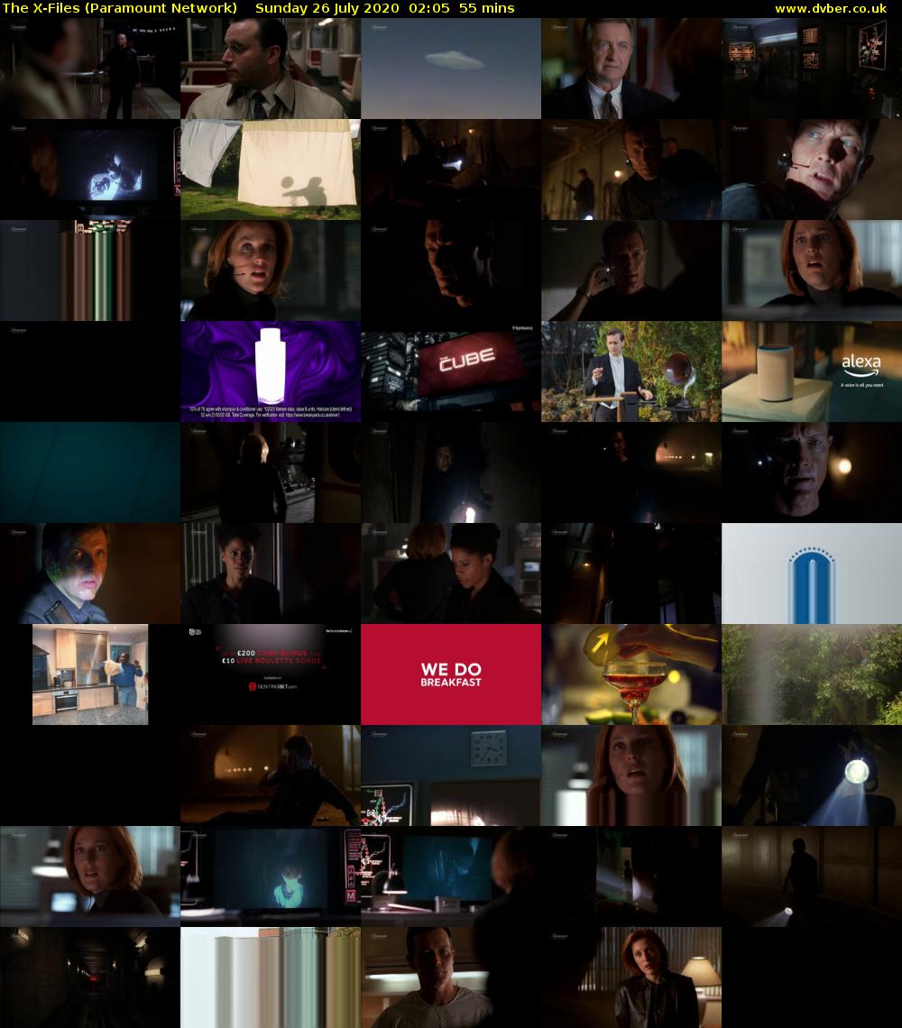 The X-Files (Paramount Network) Sunday 26 July 2020 02:05 - 03:00