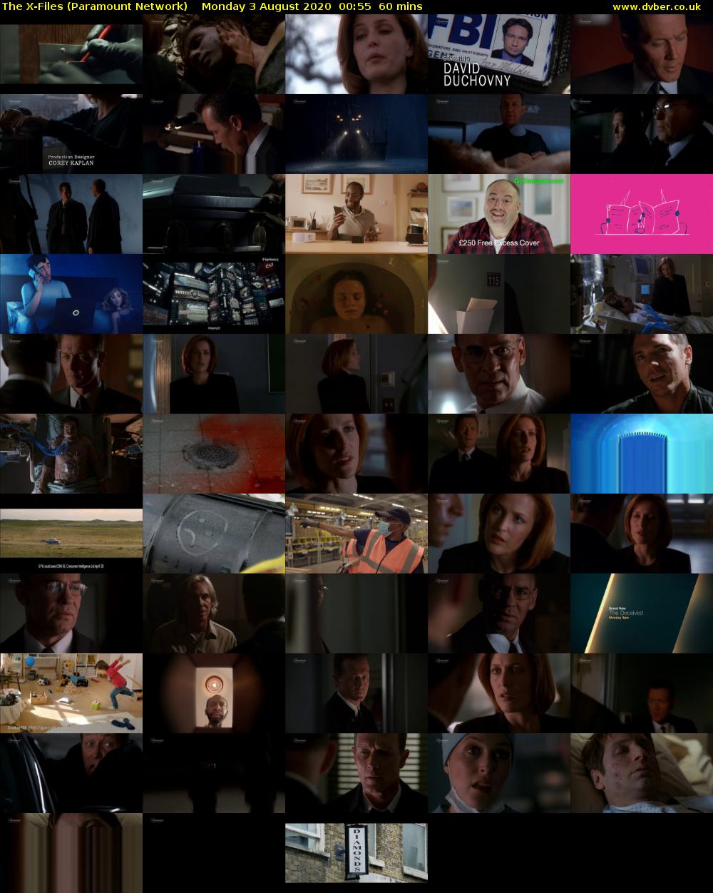 The X-Files (Paramount Network) Monday 3 August 2020 00:55 - 01:55