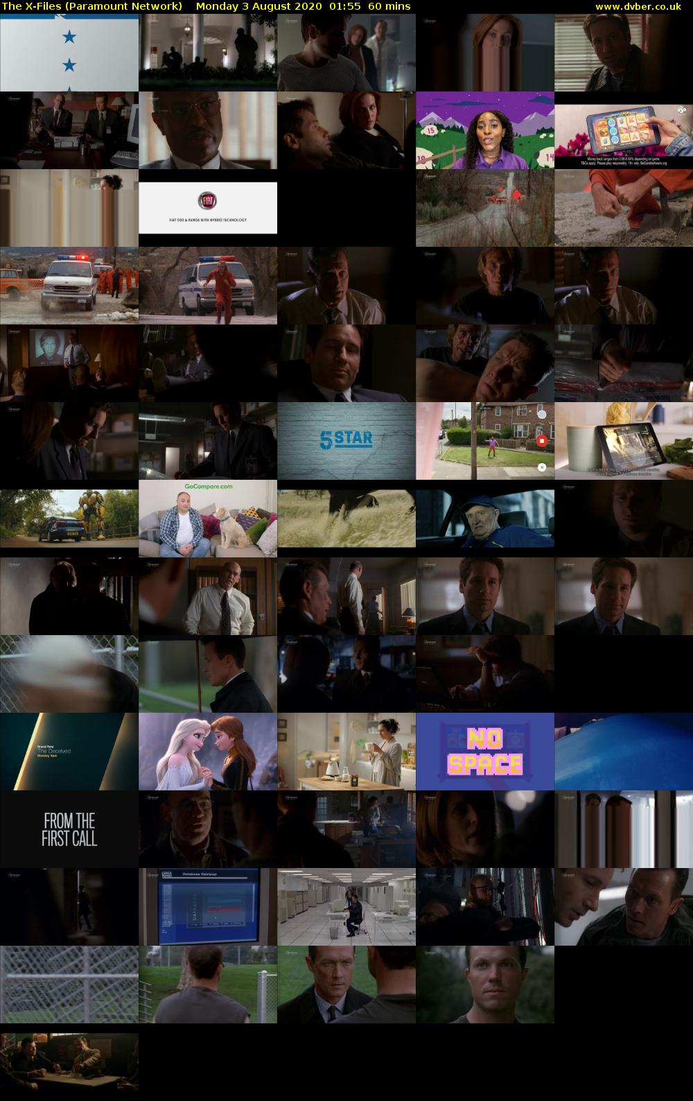 The X-Files (Paramount Network) Monday 3 August 2020 01:55 - 02:55