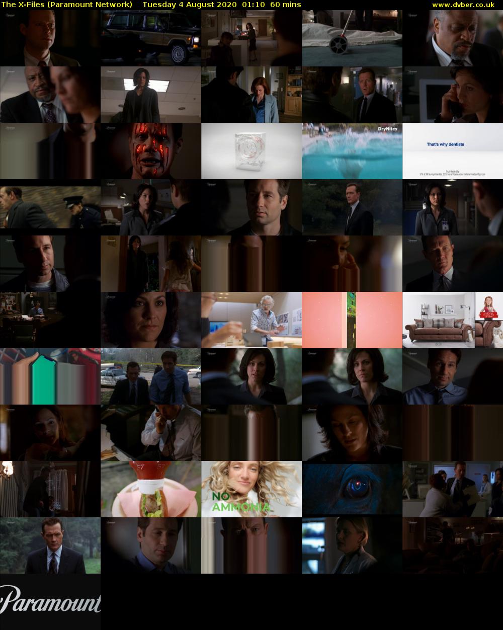 The X-Files (Paramount Network) Tuesday 4 August 2020 01:10 - 02:10