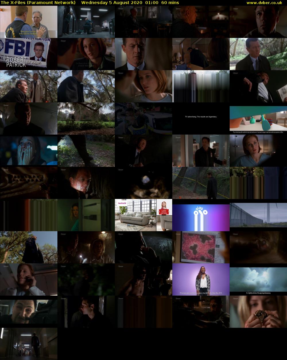 The X-Files (Paramount Network) Wednesday 5 August 2020 01:00 - 02:00