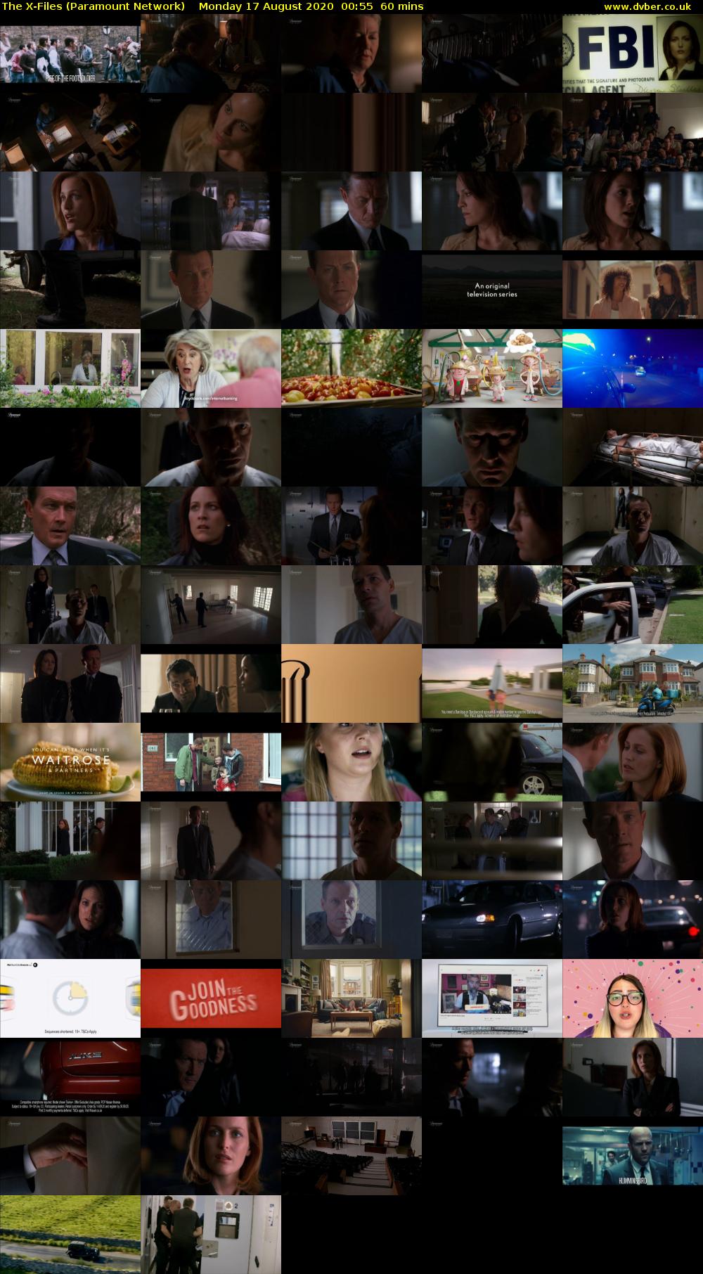 The X-Files (Paramount Network) Monday 17 August 2020 00:55 - 01:55